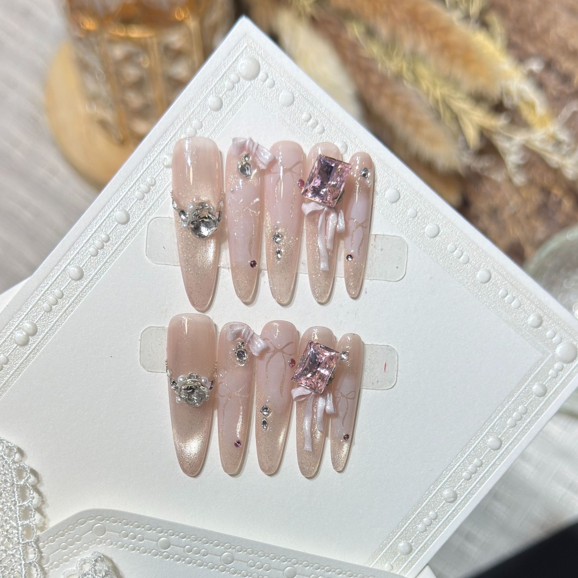 10 szt. Ręcznie Robione Długie – Nail Art Full Cat Eye recenzja i cena