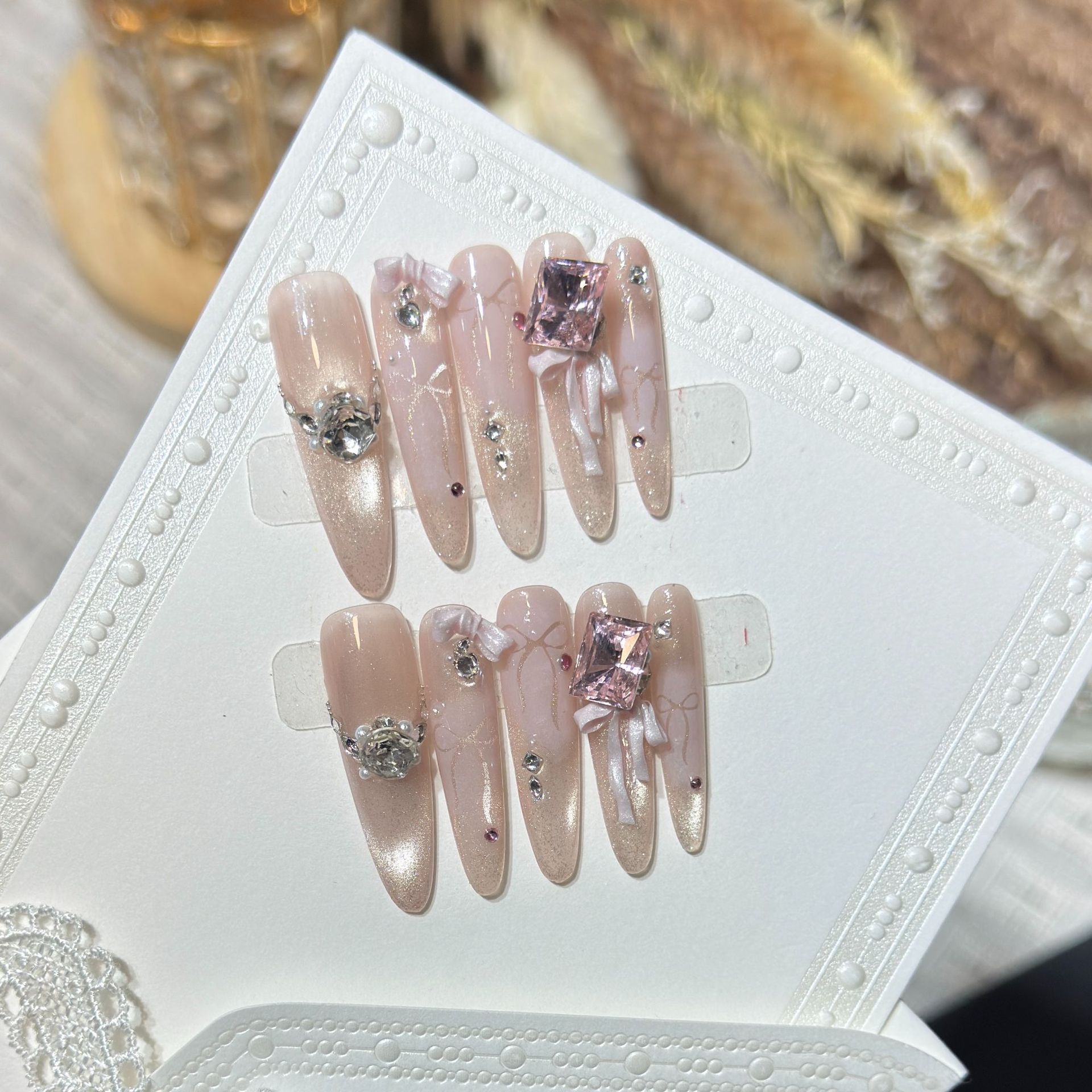10 szt. Ręcznie Robione Długie – Nail Art Full Cat Eye recenzja i cena