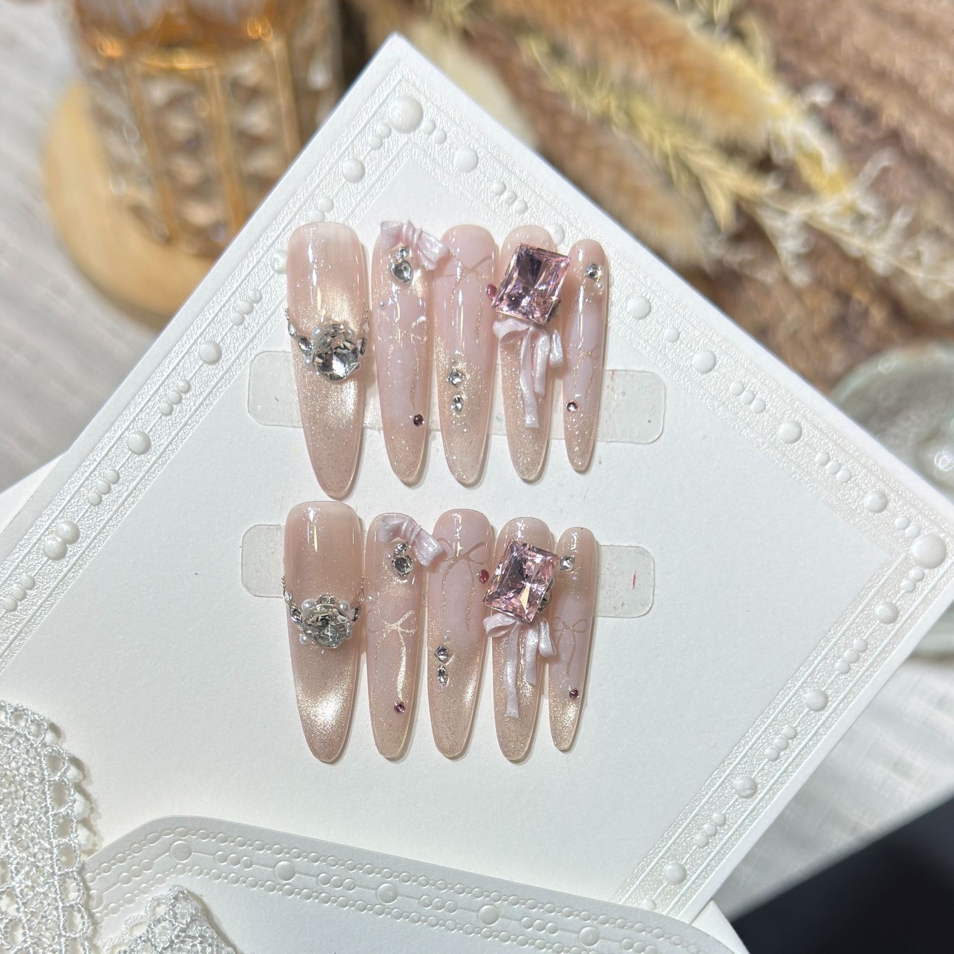 10 szt. Ręcznie Robione Długie – Nail Art Full Cat Eye recenzja i cena