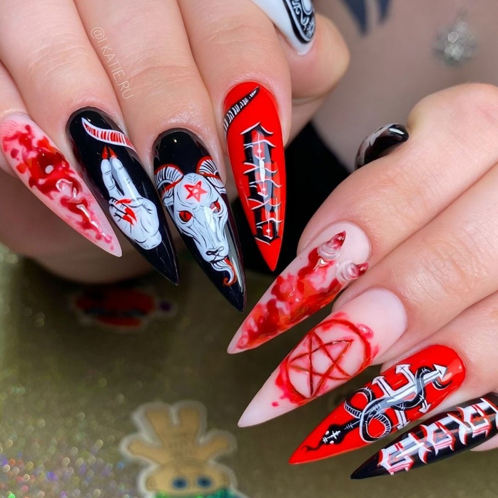24 SZT. Halloweenowe Długie Pa – Nail Art Vampire recenzja i cena