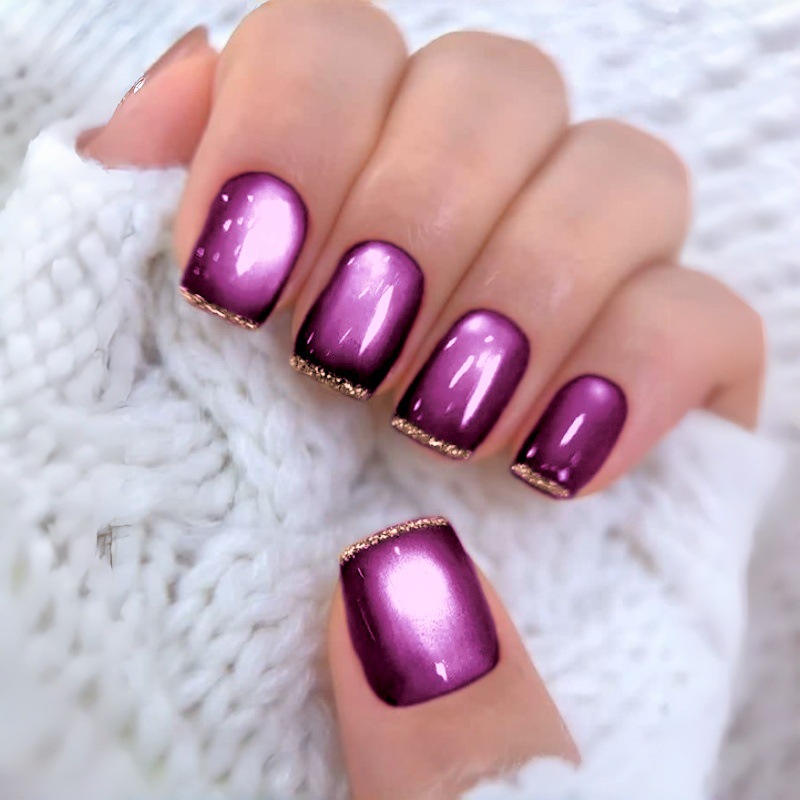 Krótkie kwadratowe sztuczne pa – Nail Art Full Cat Eye recenzja i cena