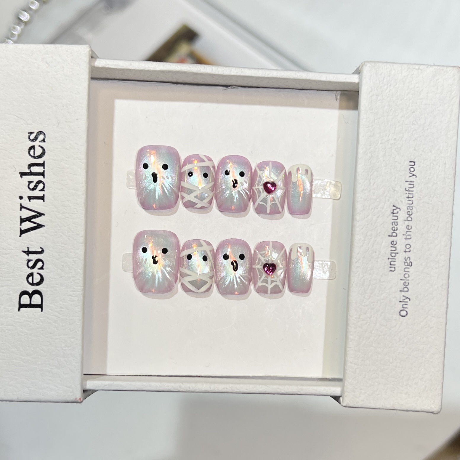 10 szt. Ręcznie Robione Krótki – Nail Art Full Cat Eye recenzja i cena